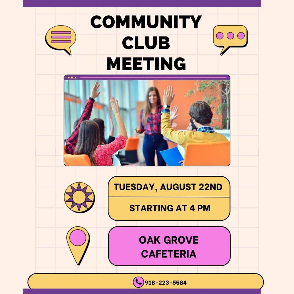 Community Club Meeting Flyer